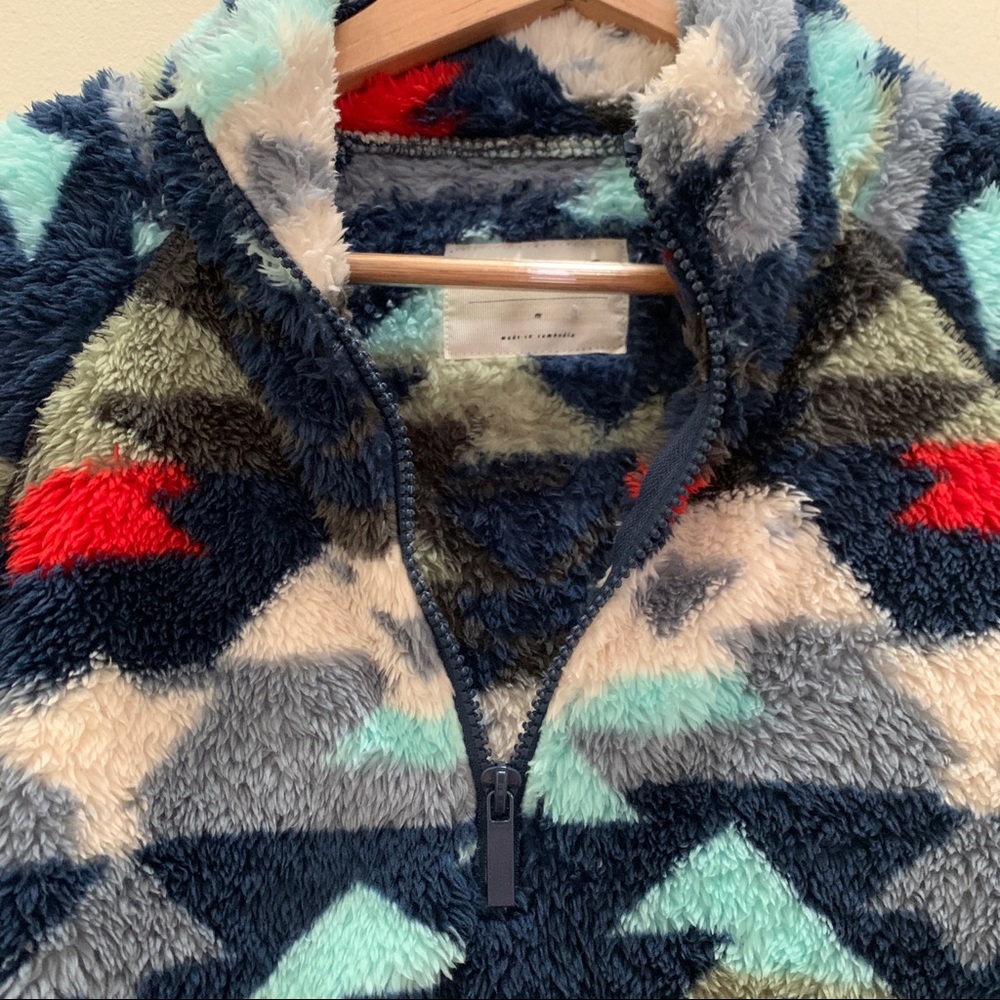 NWOT Aero Cropped Sherpa Quarter Zip - Picture 2 of 5